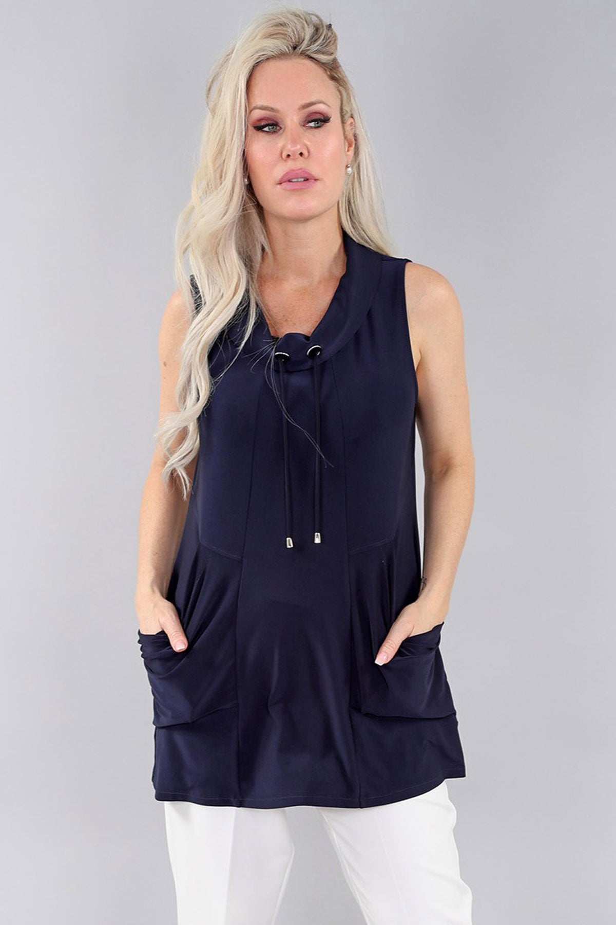 Michael Tyler – Sleeveless Tunic with Pockets
