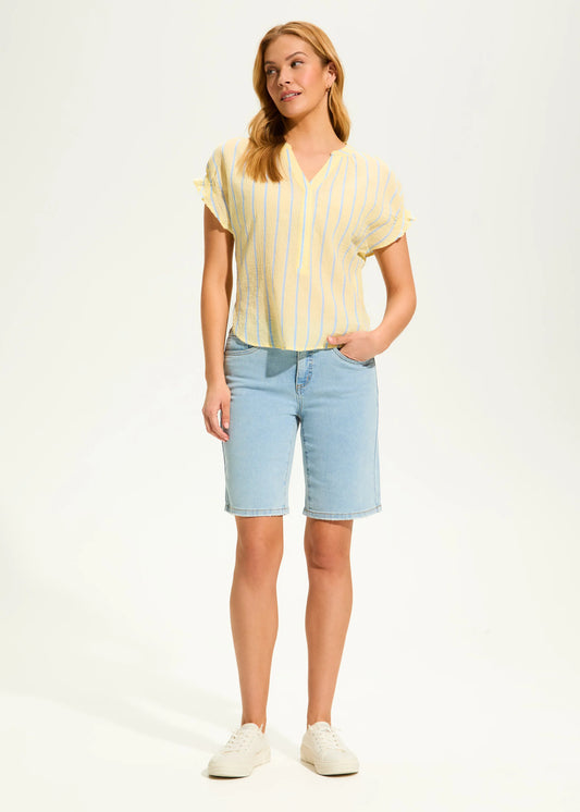 FDJ French Dressing – Olivia Bermuda Shorts with Slim Denim Tie