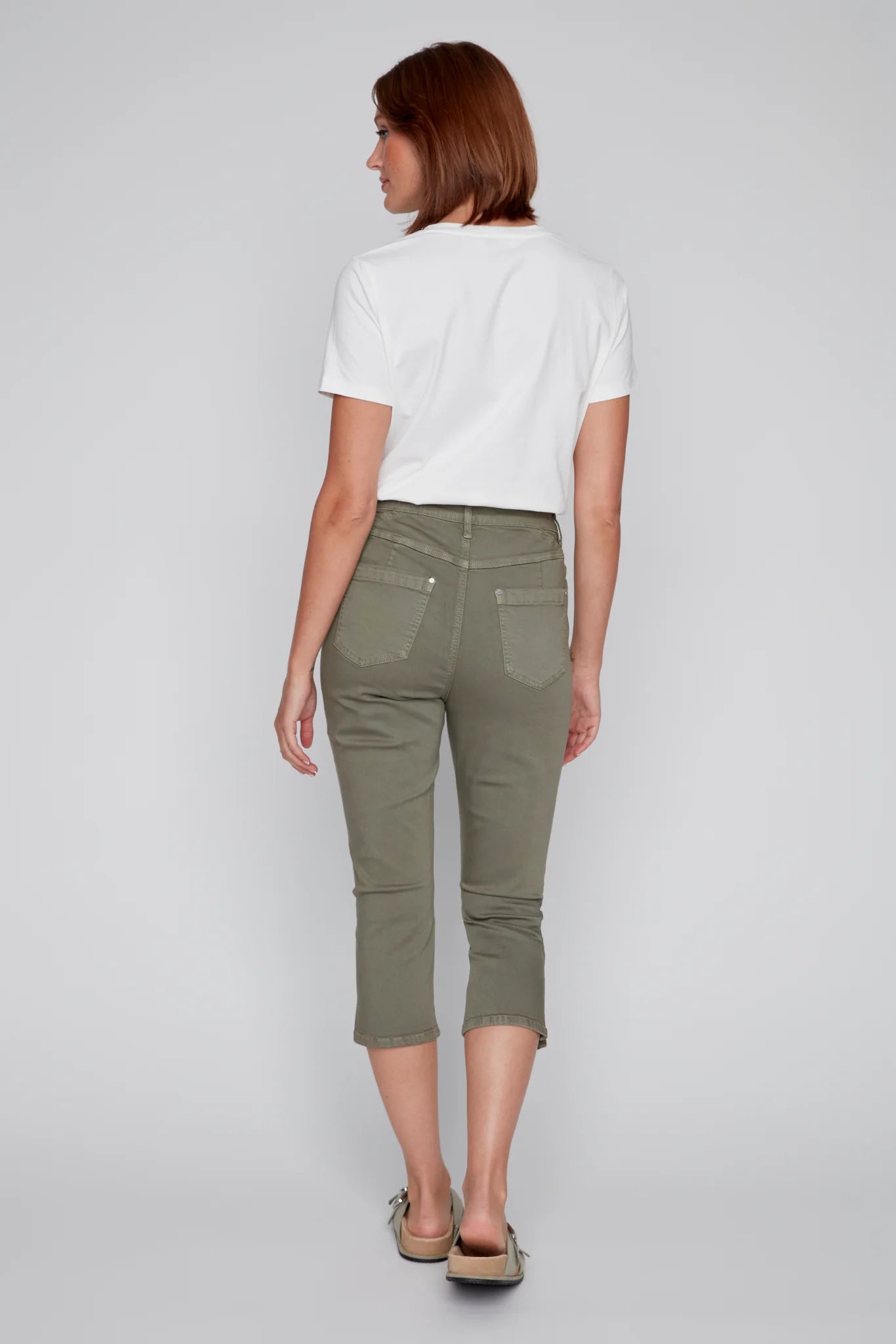 CYC – Faux Front Pocket Capri Pant in Olive