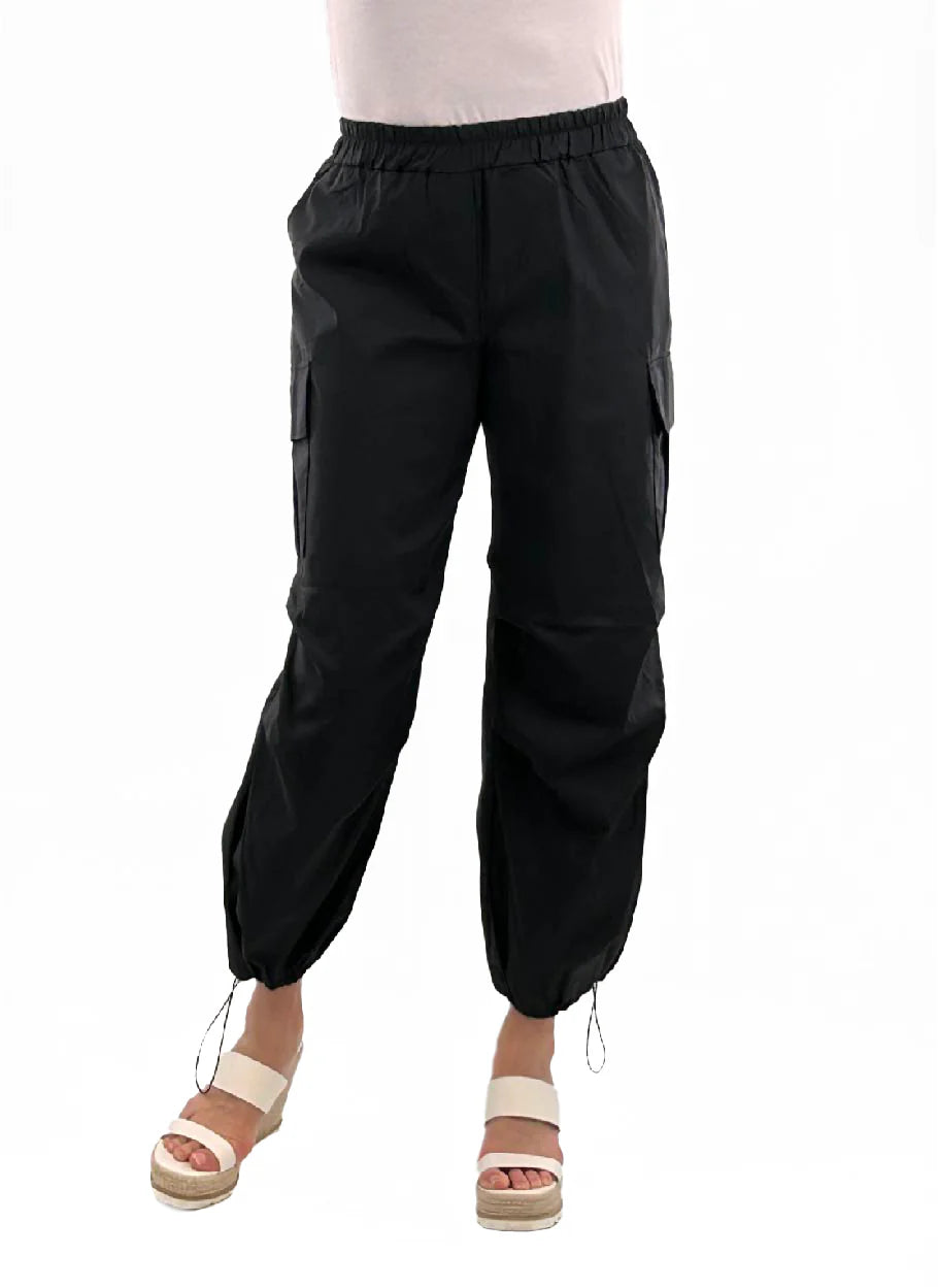 Orly - Black Cargo Parachute Pants