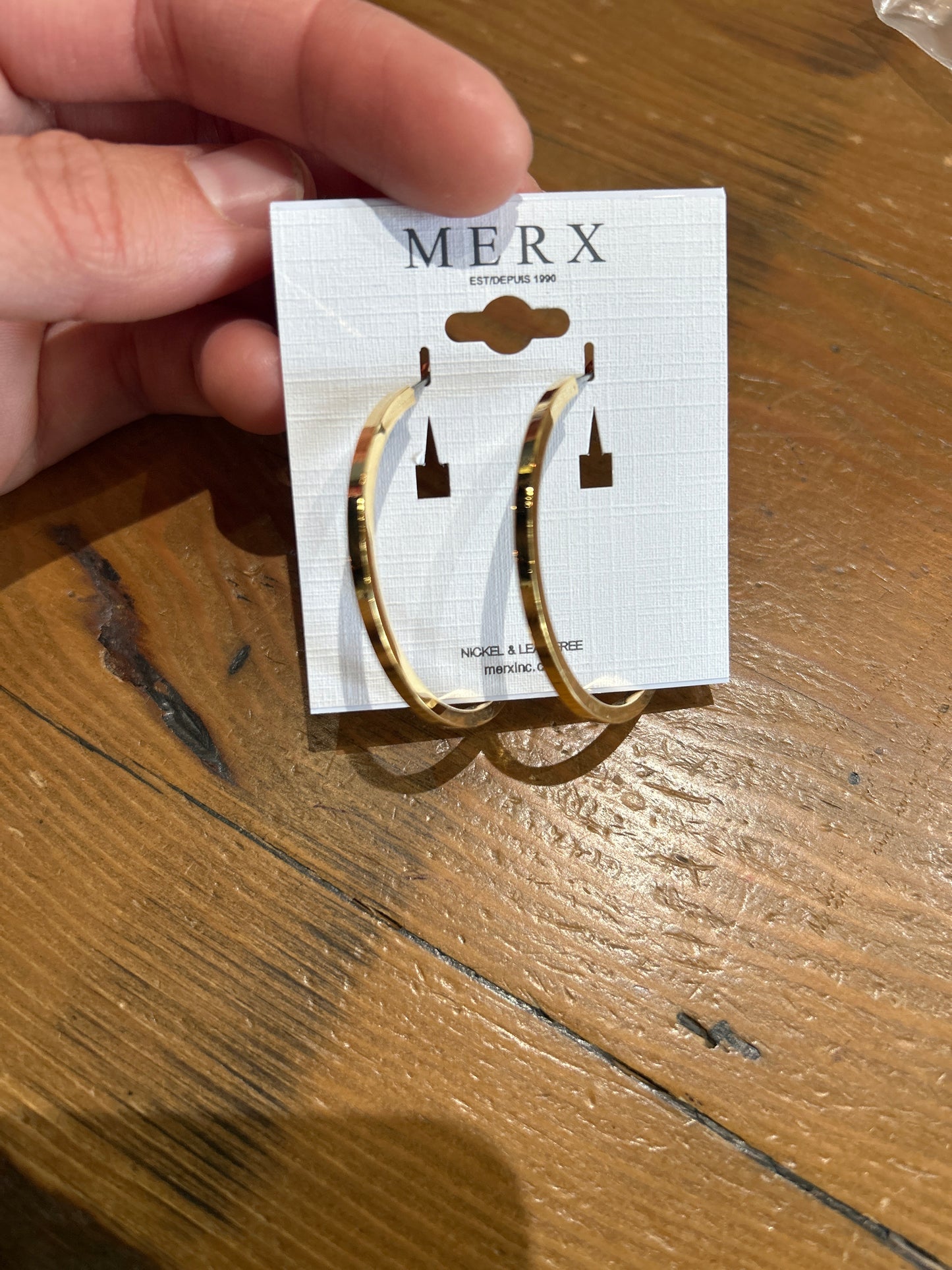 MERX - Flat Edge Hoop Earrings – 1.5 Inch