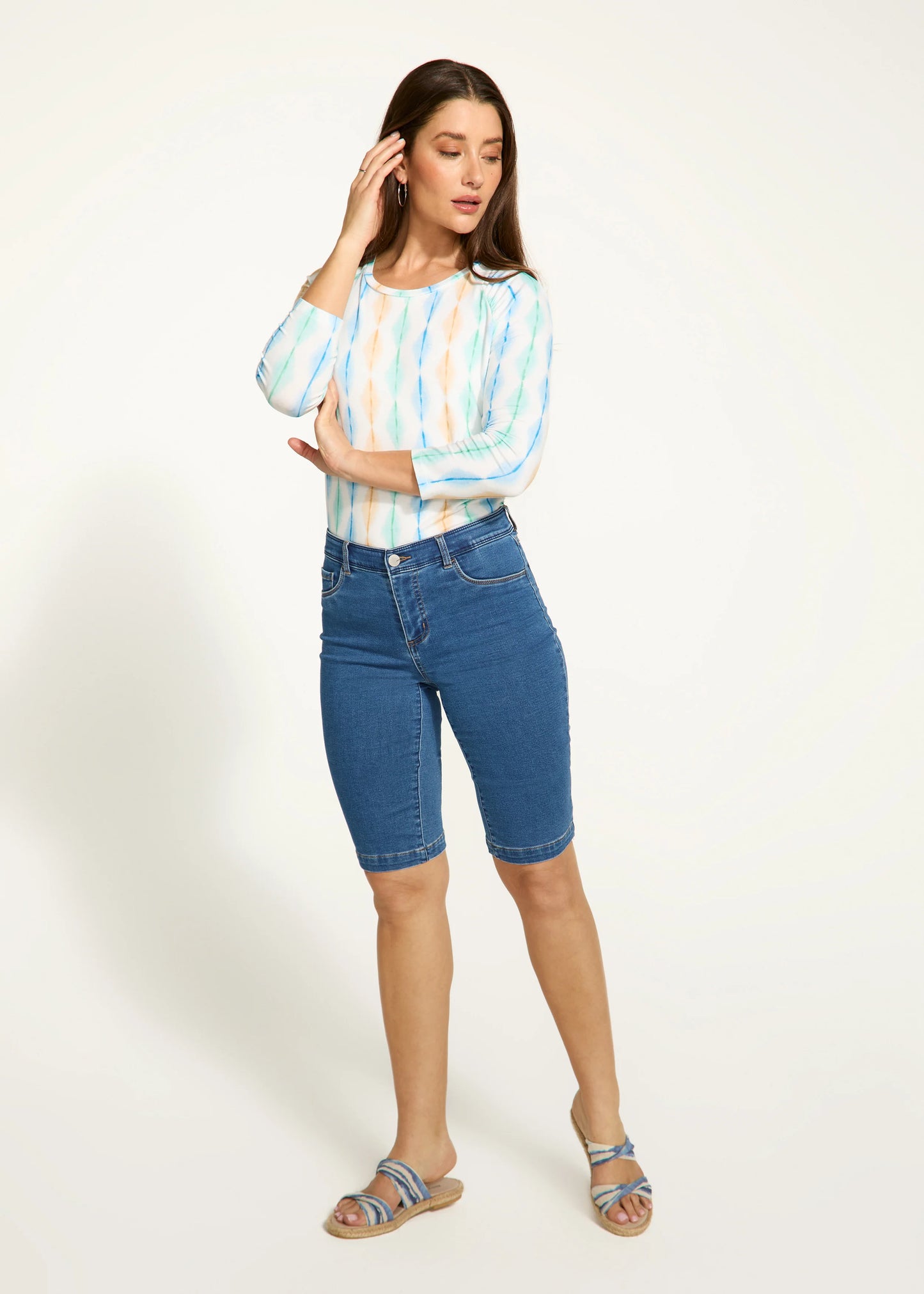 FDJ French Dressing – Olivia Bermuda Shorts (Medium Wash Blue)