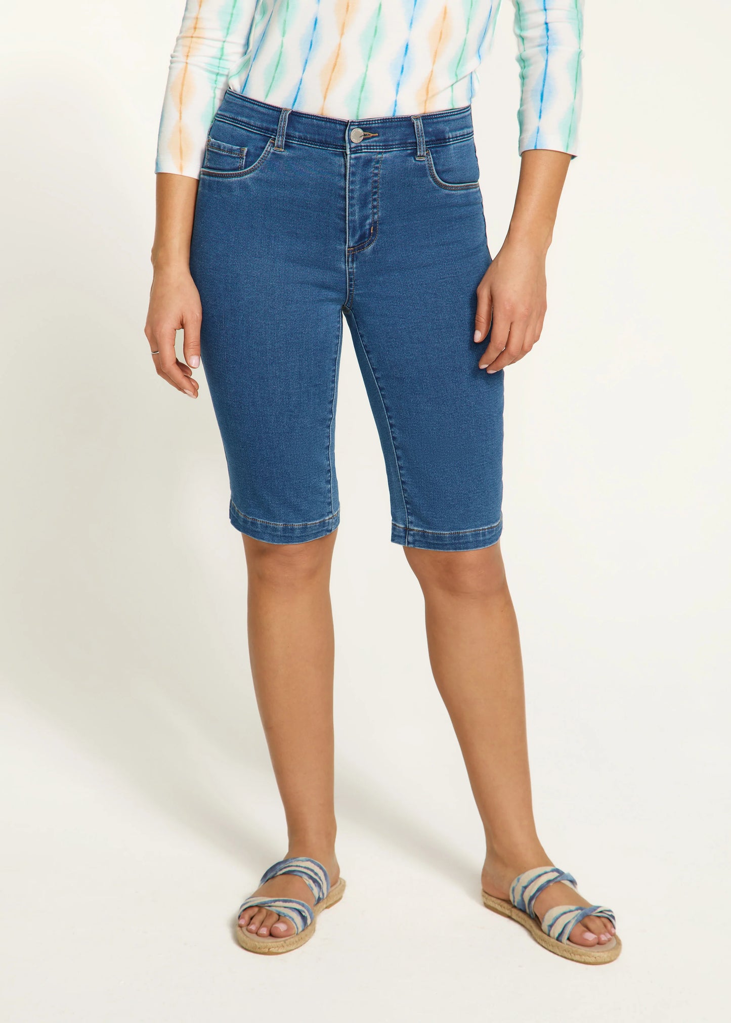 FDJ French Dressing – Olivia Bermuda Shorts (Medium Wash Blue)