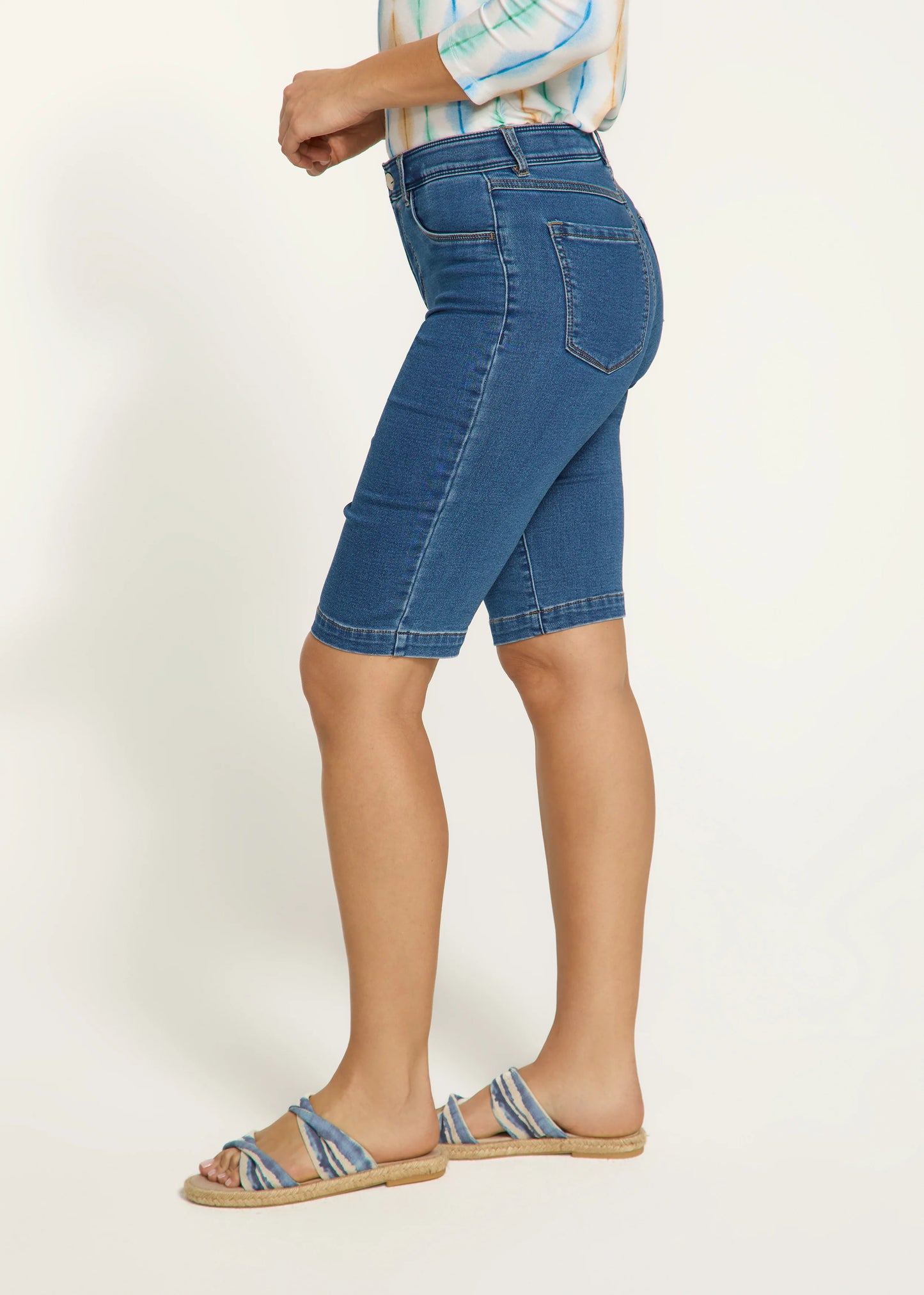 FDJ French Dressing – Olivia Bermuda Shorts (Medium Wash Blue)
