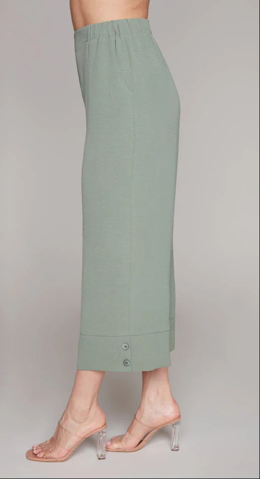 Compli K – Woven Crop Wide Leg Pant (Sage)