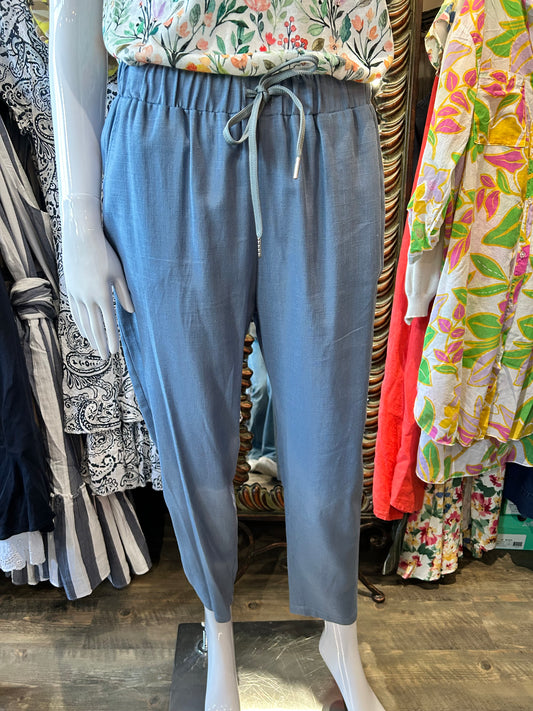 Bali – Elastic Waist Lightweight Pant with Linen Look