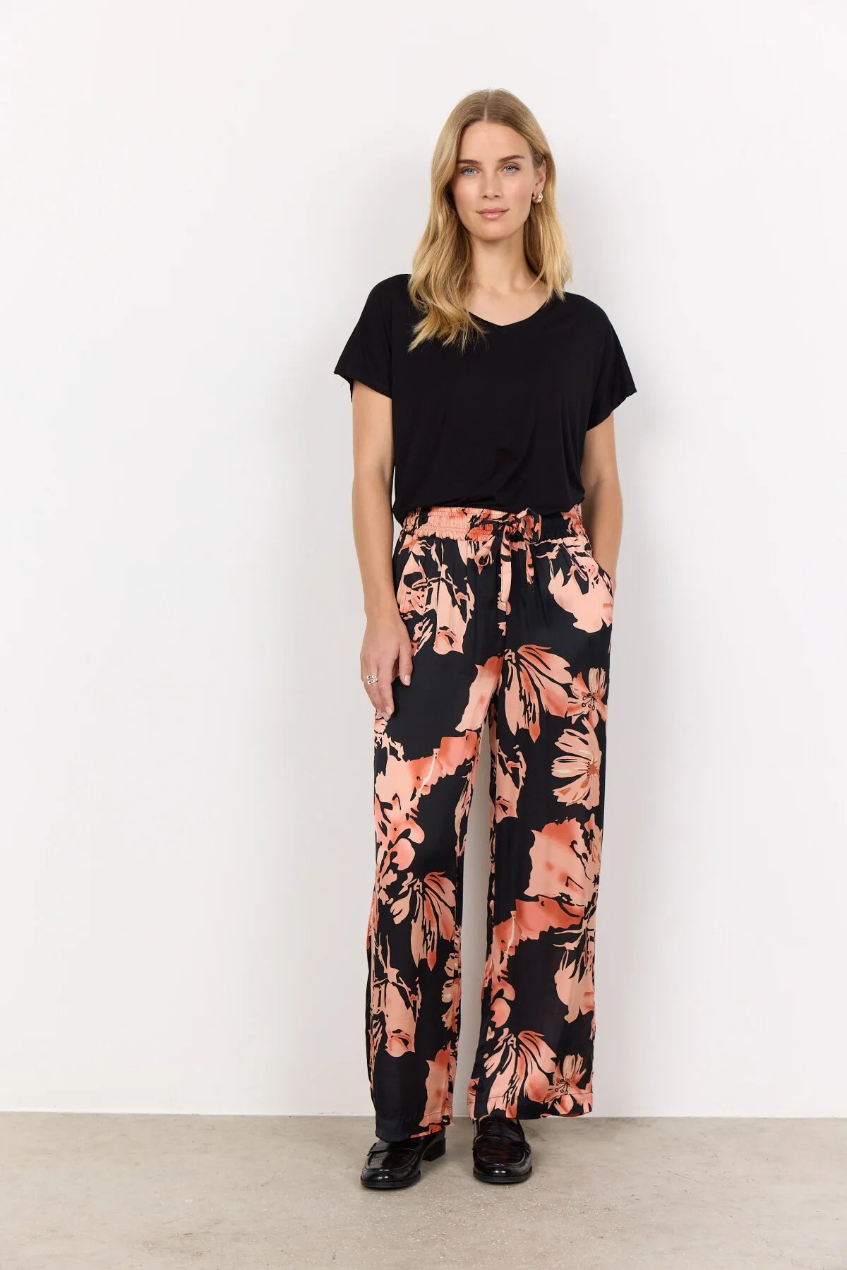 Soya Concept - Peach 3B, Satin Flow Pants