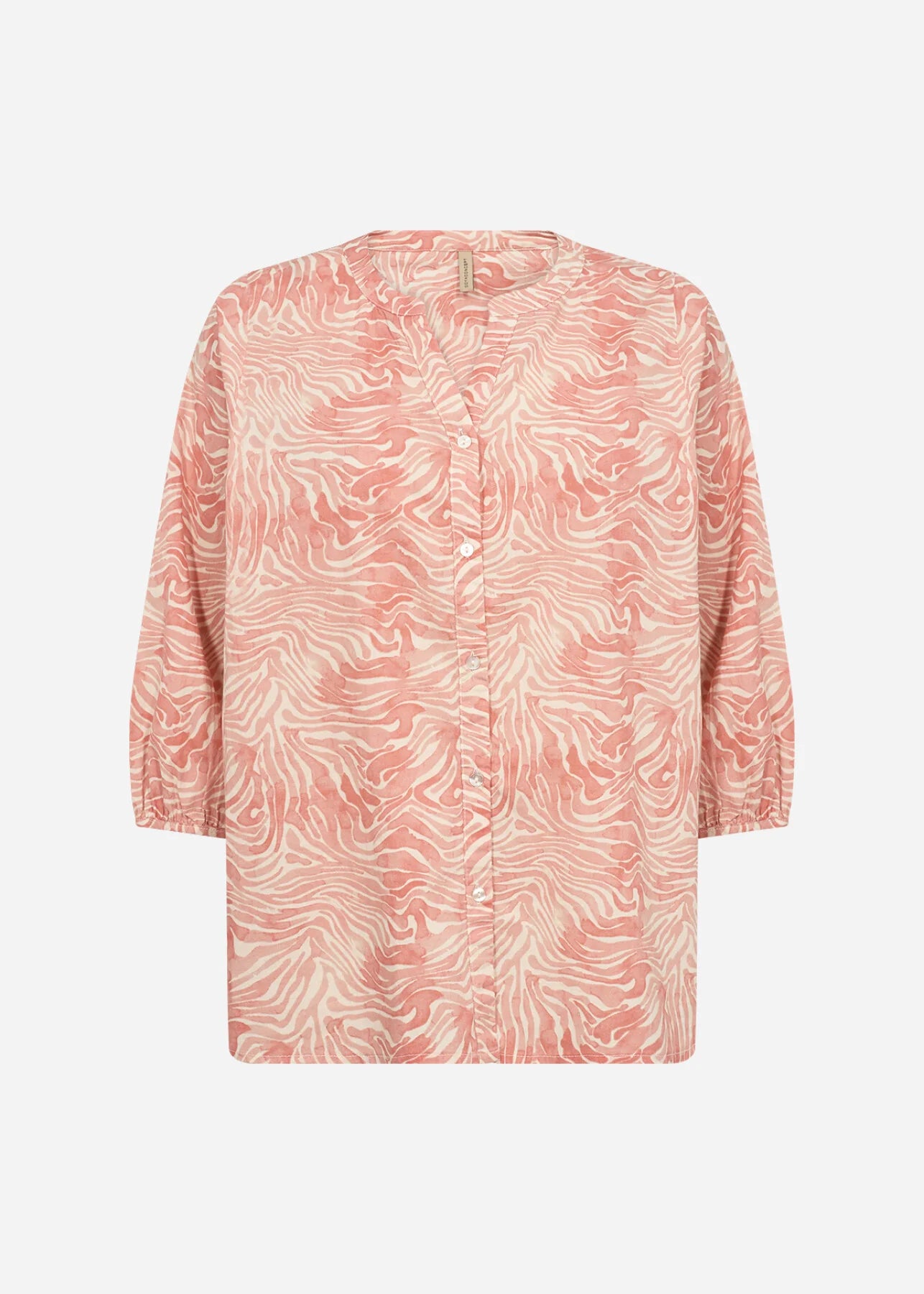 Soya Concept - Peggy 2, Button-Up 3/4 Sleeve Tunic Shirt