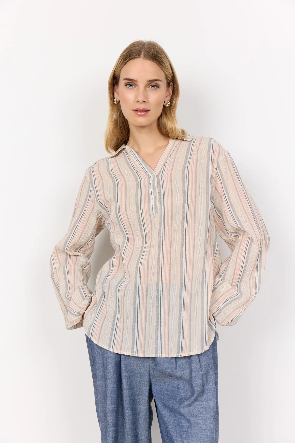 Soya Concept - Patti 2, Long Sleeve Puff Sleeve Tunic