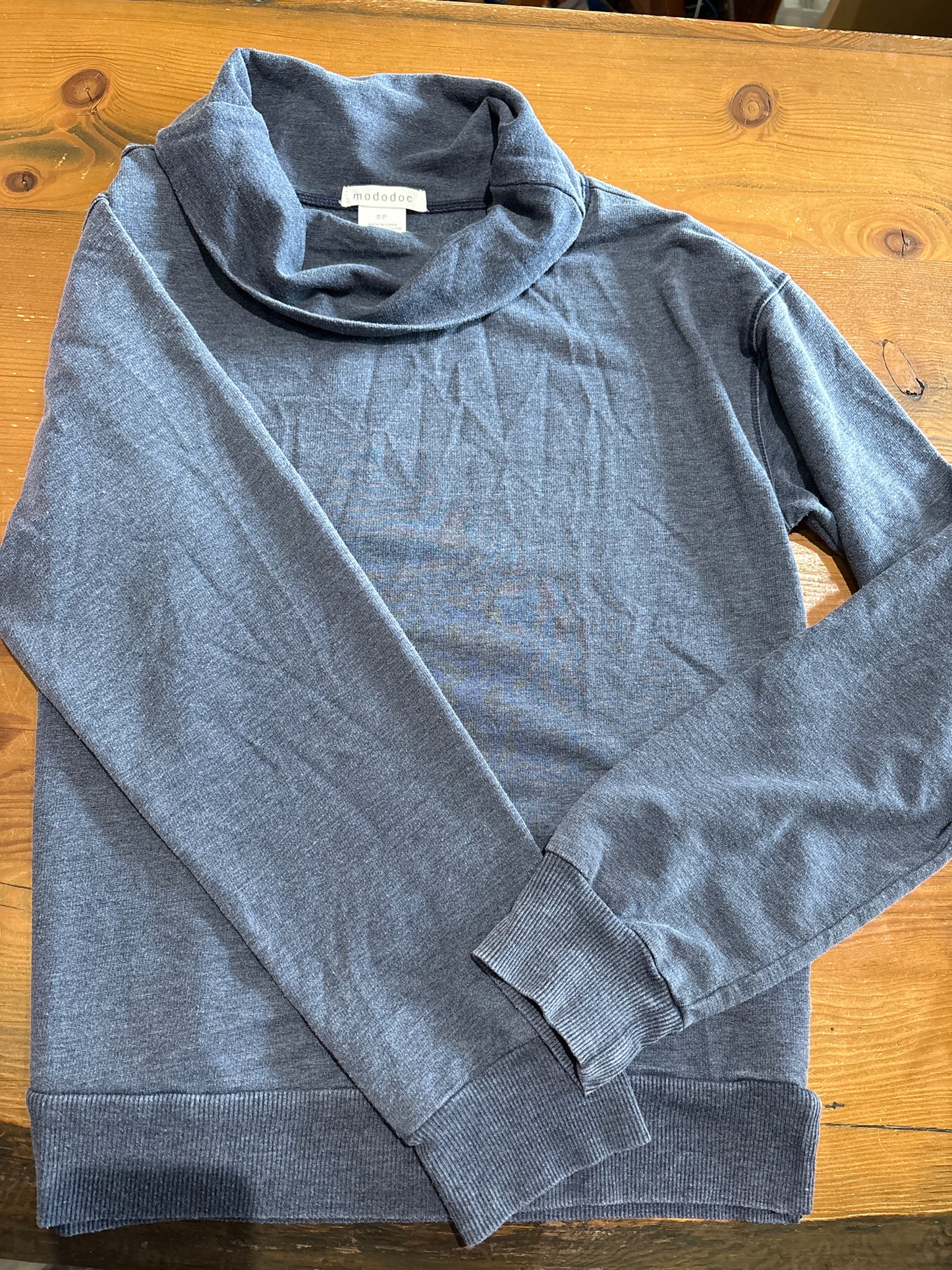 Mododoc - Draped Turtleneck Sweatshirt - Gayle's Fashions