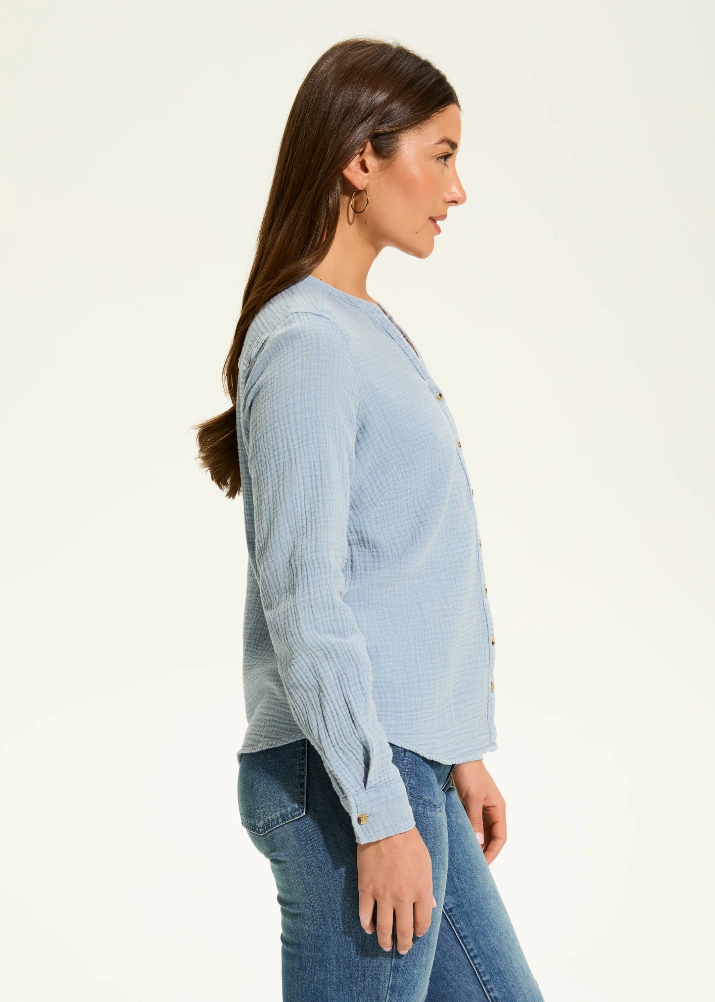 FDJ French Dressing – Long Sleeve Shirt, Blue Jean