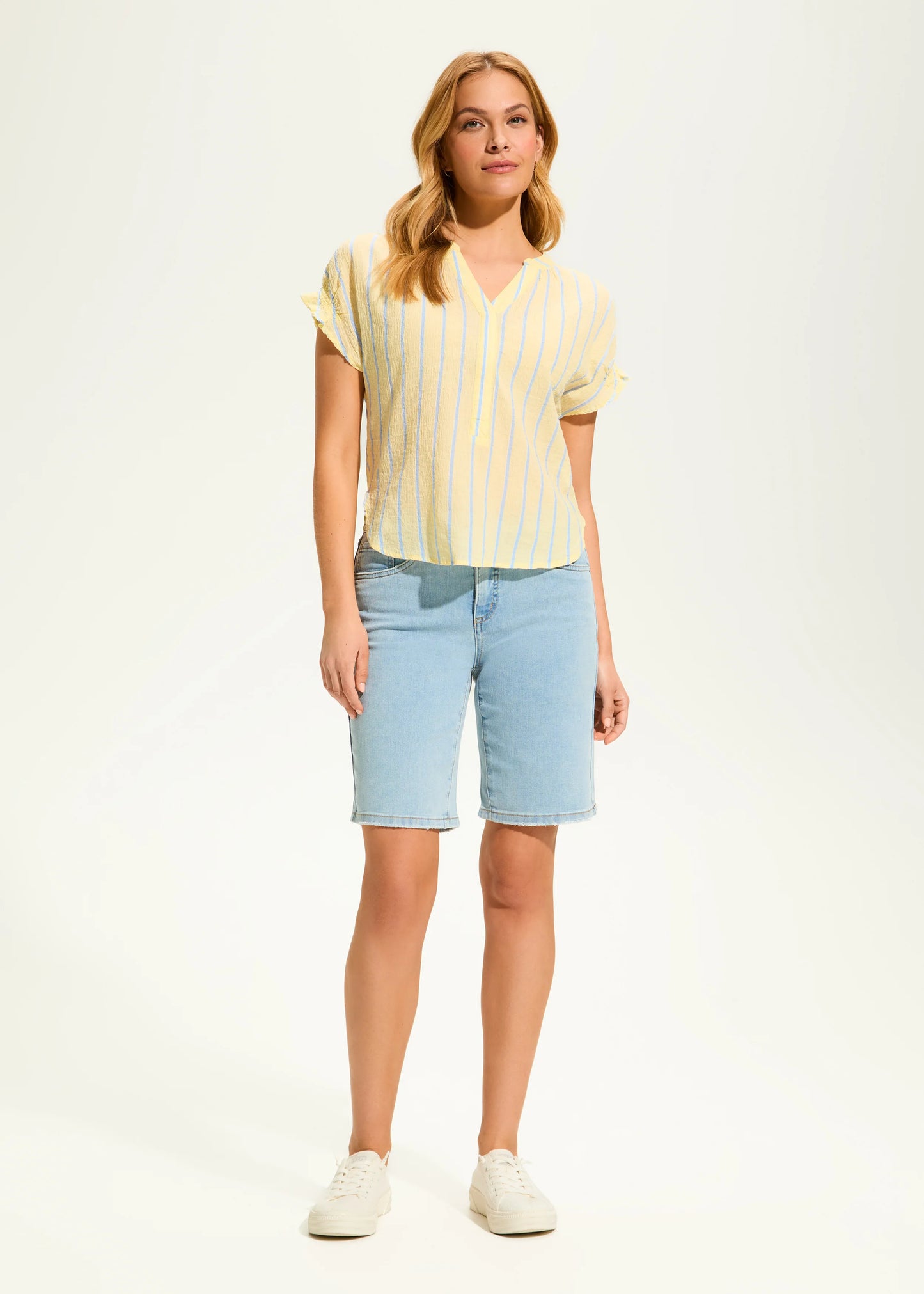 FDJ French Dressing - Short Sleeve Stripe Top