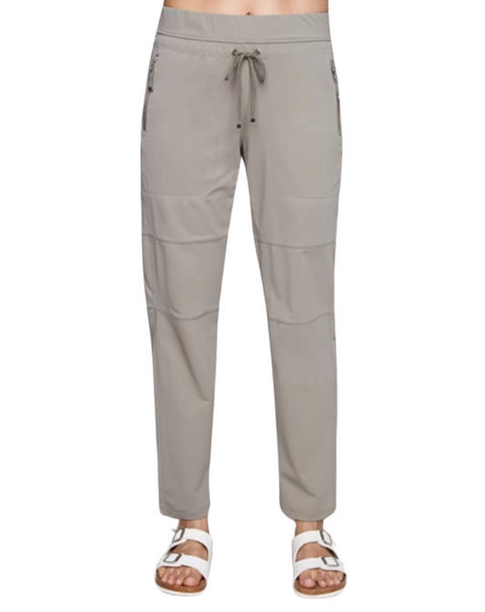 Carré Noir - Athleisure Pant with Drawstring Waist & Zip Pocket