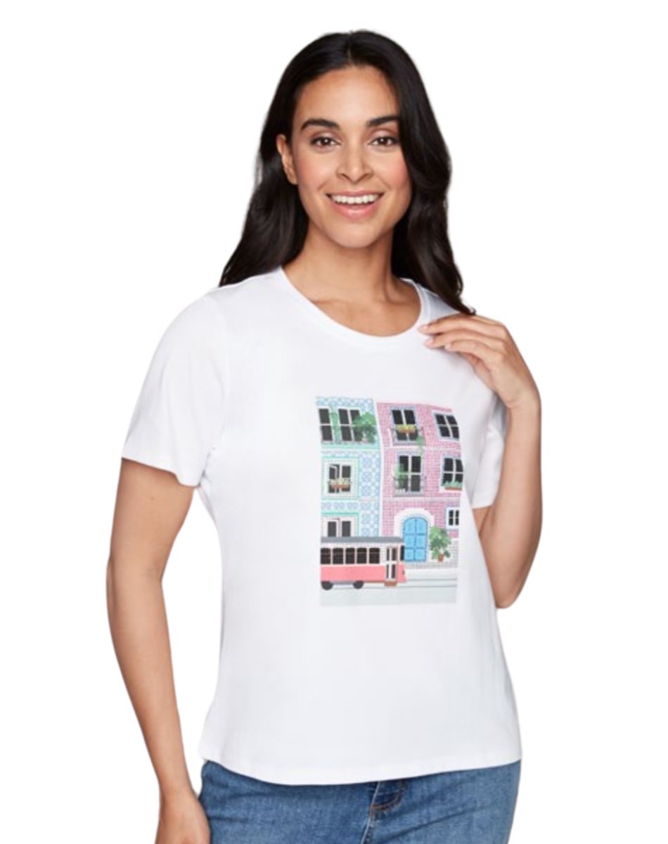 Carré Noir - Bedazzled Walk-Up Print Tee