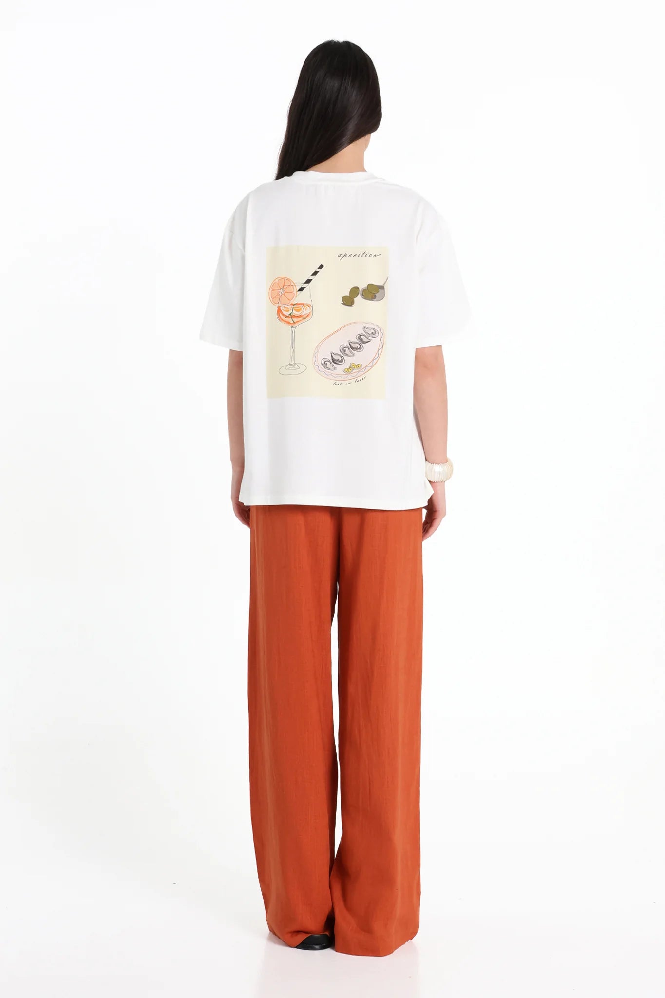 Lost in Lunar – Crew Neck Graphic Cover-Up Tee