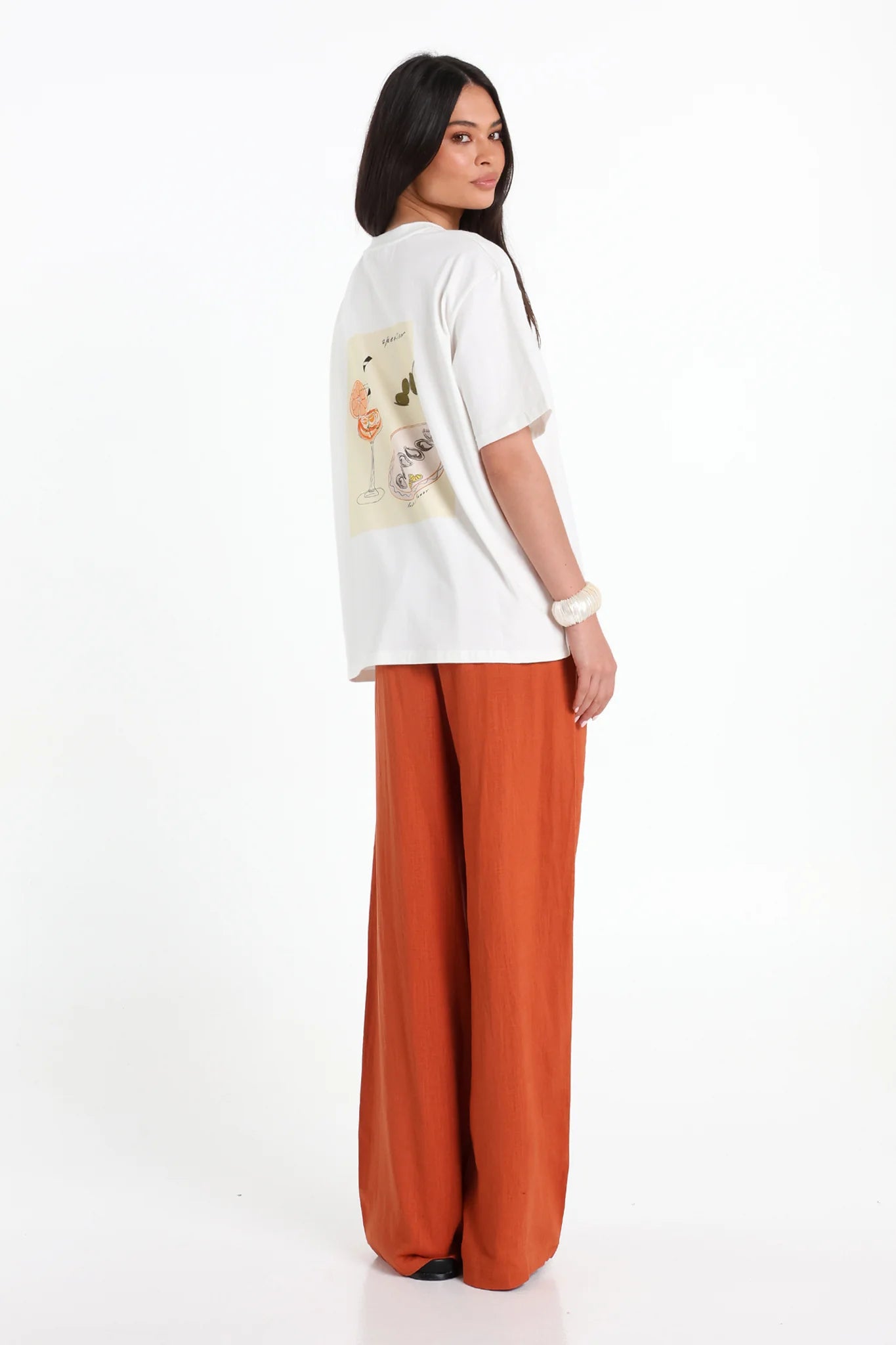 Lost in Lunar – Crew Neck Graphic Cover-Up Tee