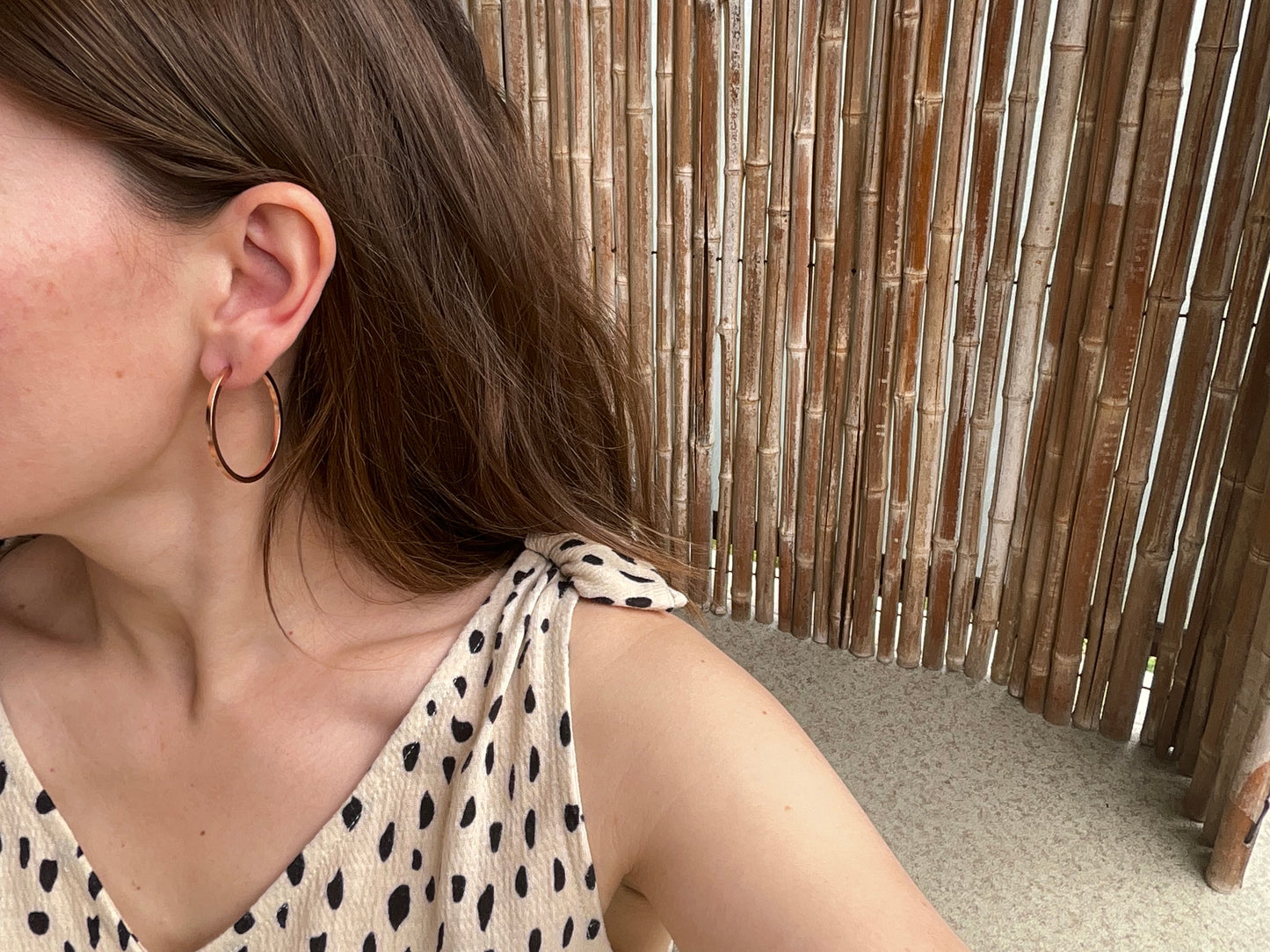 MERX - Flat Edge Hoop Earrings – 1.5 Inch