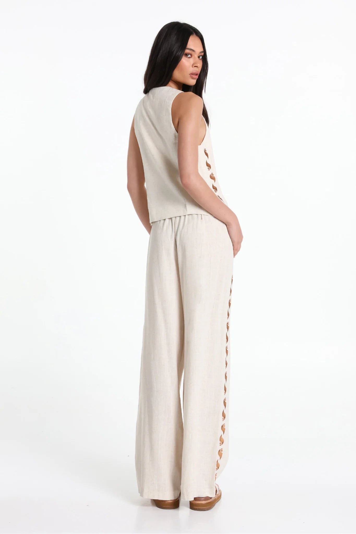 Lost in Lunar – Calista Vest with Shell Embroidery