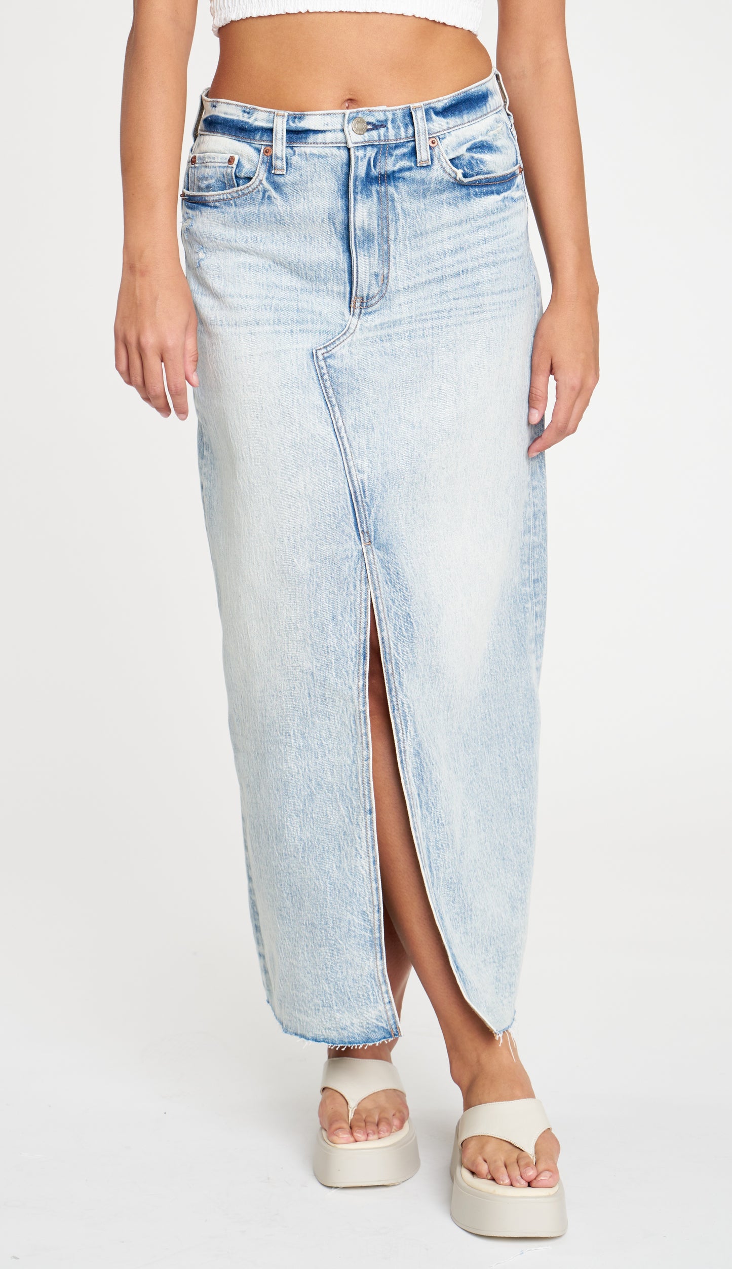 Daze - Jupe longue en jean