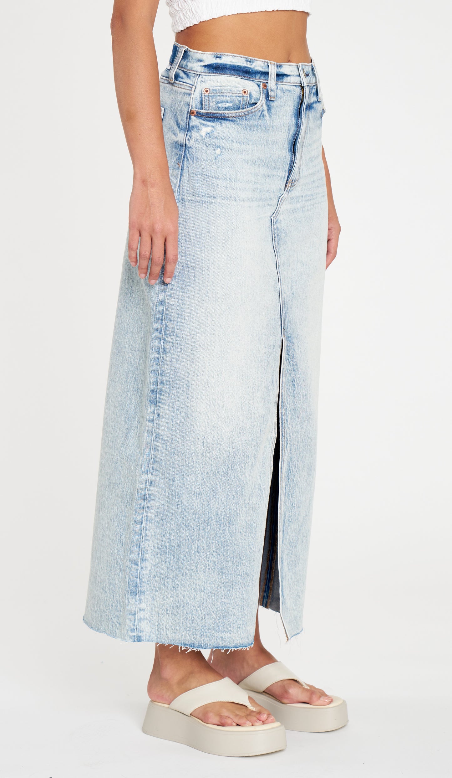 Daze - Jupe longue en jean