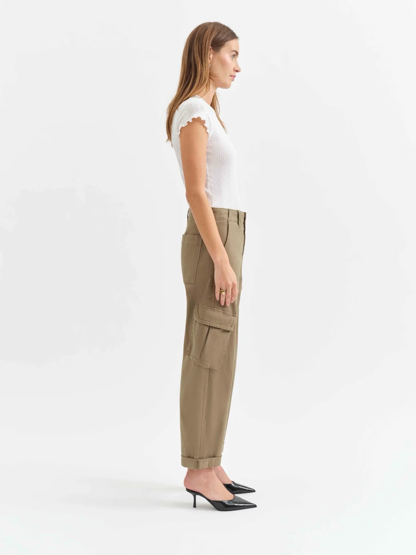 Daze - The Squad Curved Leg Cargo Pant in Thicket