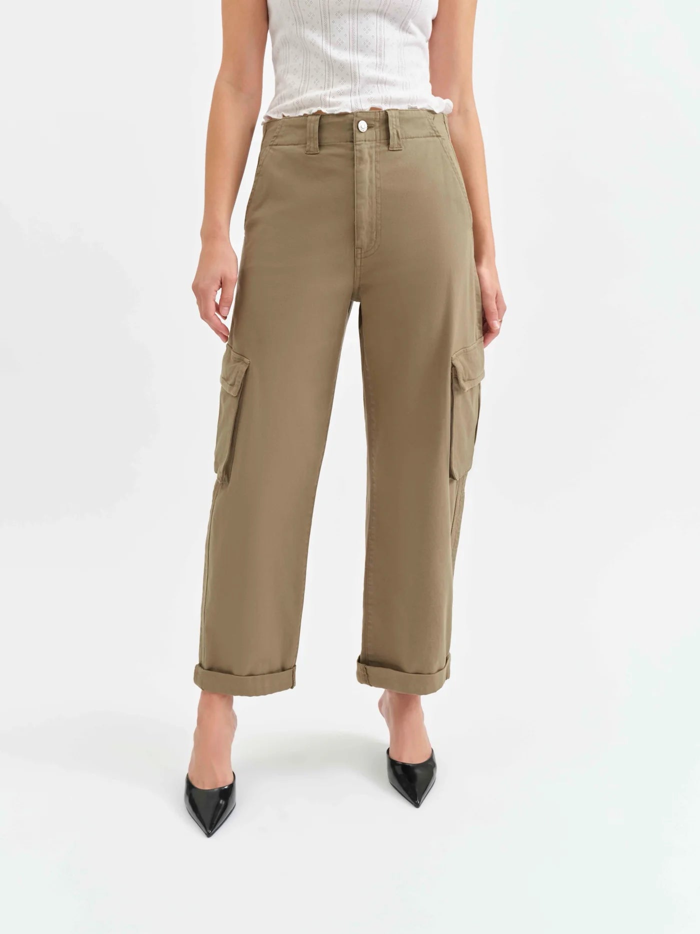 Daze - The Squad Curved Leg Cargo Pant in Thicket