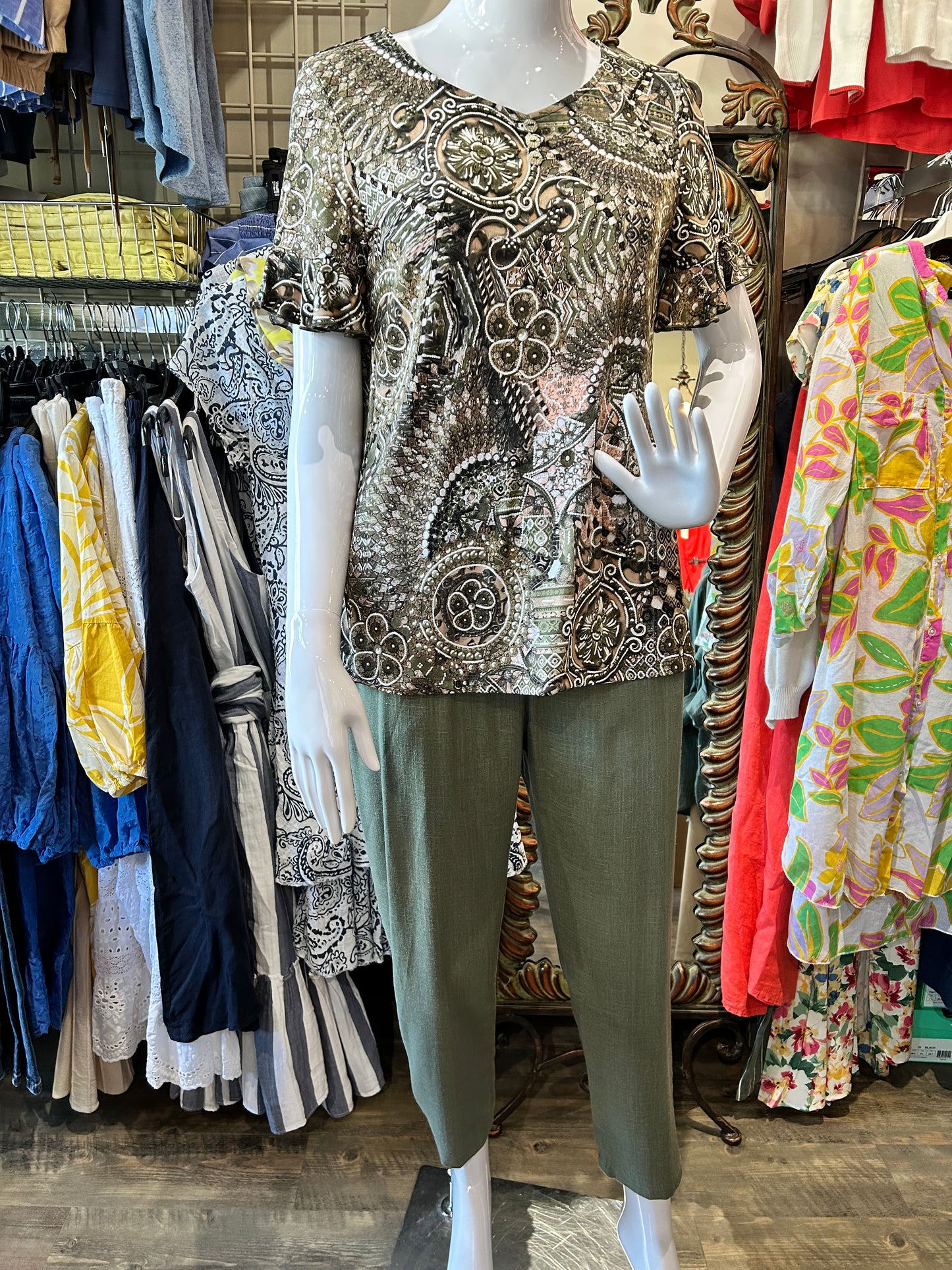 Bali – Elastic Waist Lightweight Pant with Linen Look