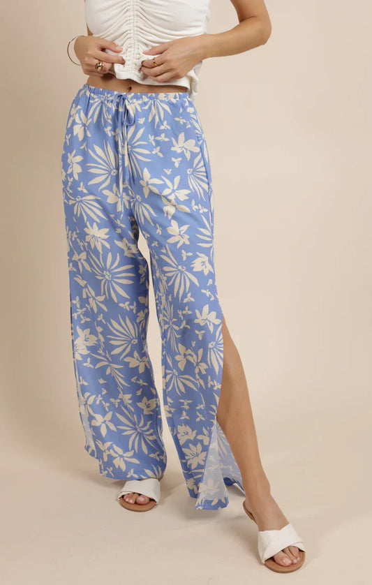 Sage the Label - Flower Trail Beach Pant with Leg Slit