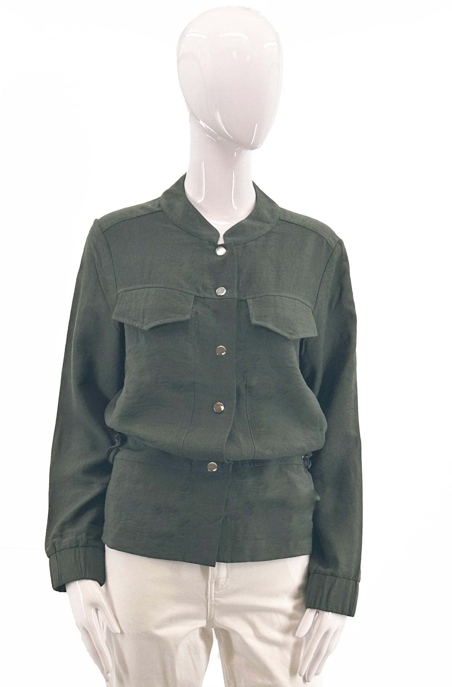 Orly - Lightweight Spring Jacket in Thyme Green