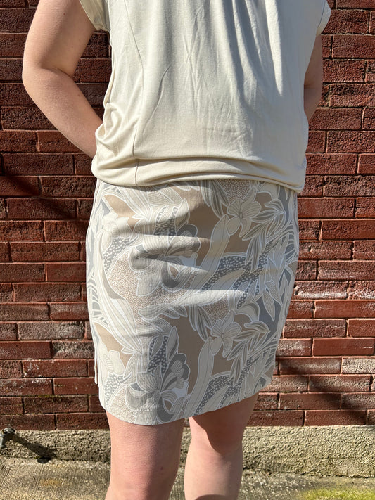 Bali - Pull-On Skort in Beige/Grey