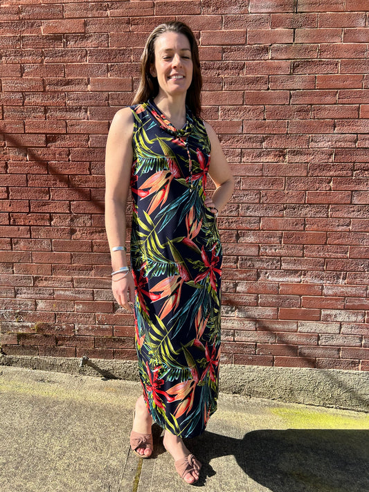 Bali - Sleeveless Cowl Neck Maxi Dress - Gayle's Fashions