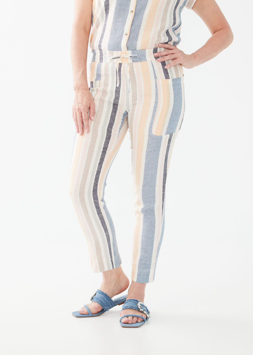 FDJ French Dressing - Pull on Pant in Baha Stripe - Gayle's Fashions