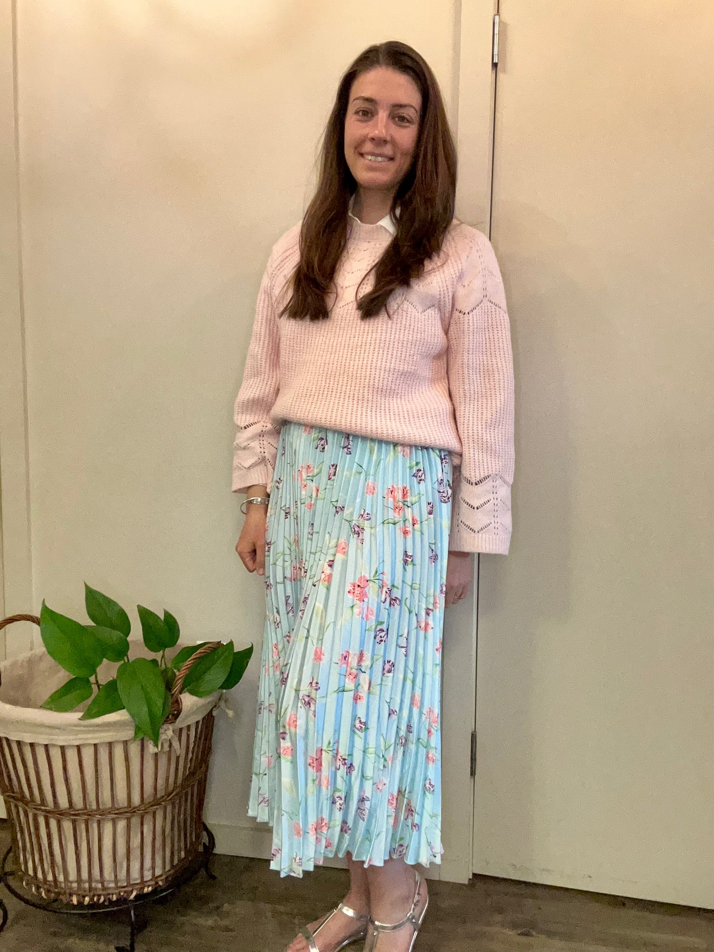 Angeleye - Crystal Pleated Pull-On Skirt - Gayle's Fashions