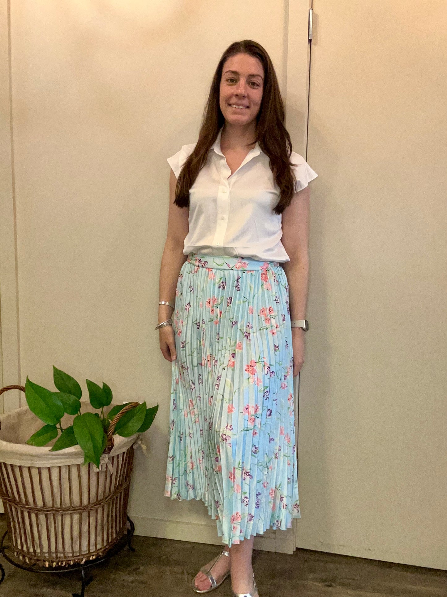 Angeleye - Crystal Pleated Pull-On Skirt - Gayle's Fashions