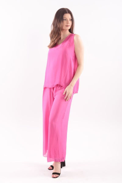 Jessica Laura - Silk Tank in Fuschia