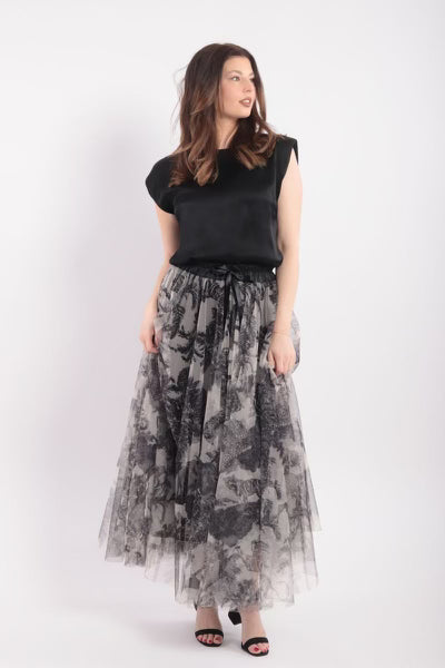 Jessica Laura - Silk Top in Black
