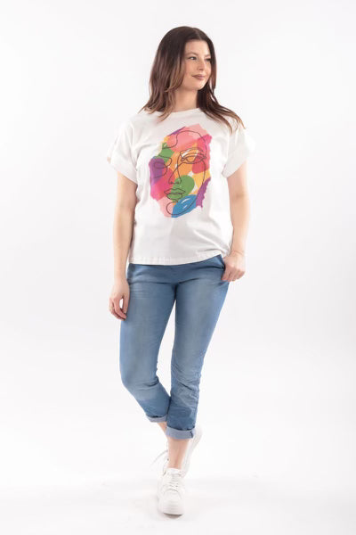 Jessica Laura - Multi Color Graphic Tee