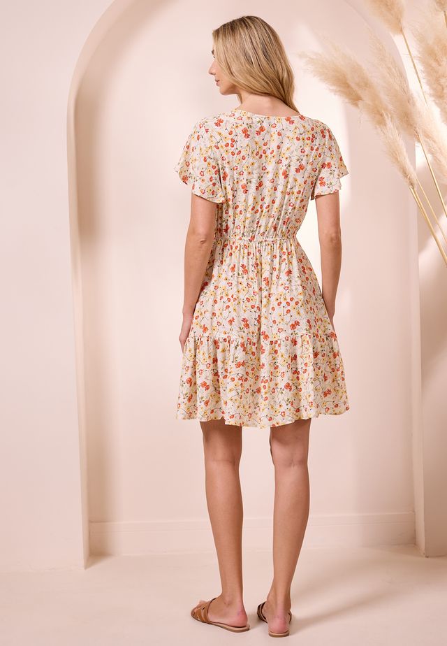 Angeleye – Gabes Flutter Sleeve Dress (Butter Yellow) - Gayle's Fashions