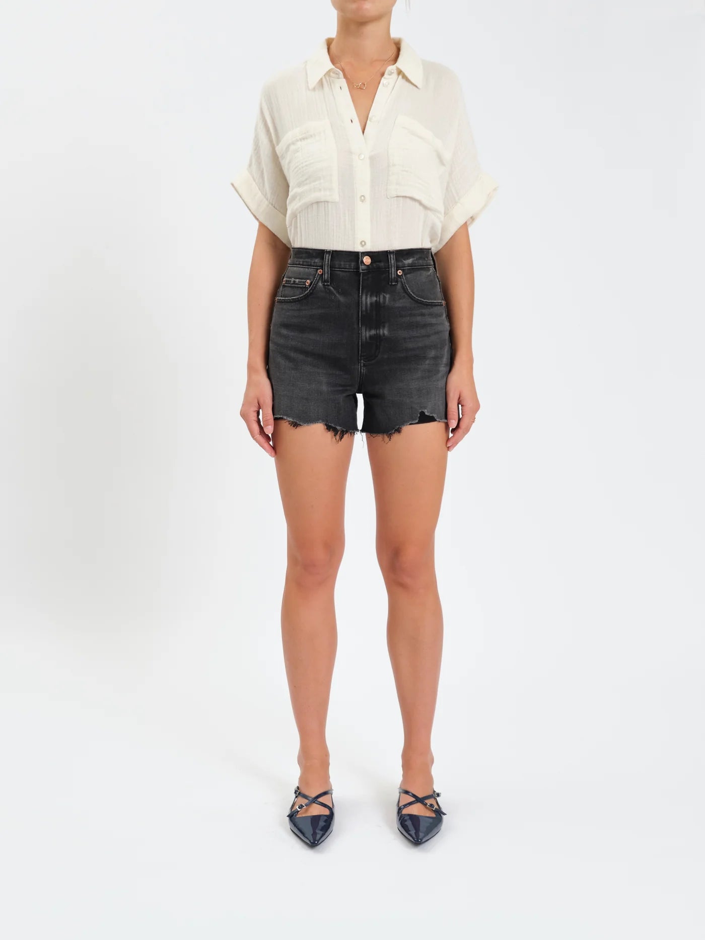 Daze - The Knockout High Rise Short in Night Life Vintage