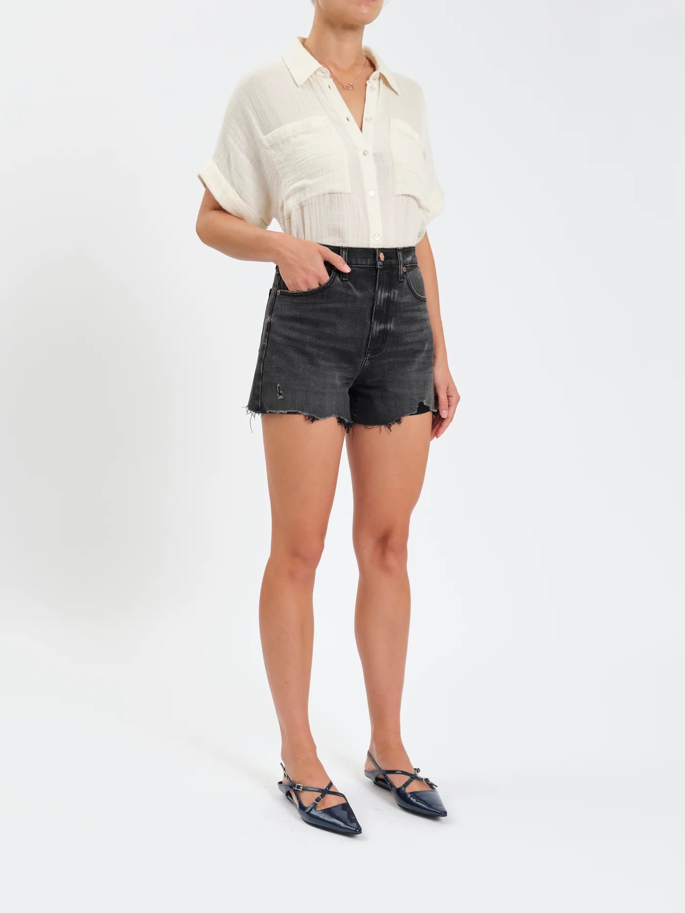Daze - The Knockout High Rise Short in Night Life Vintage