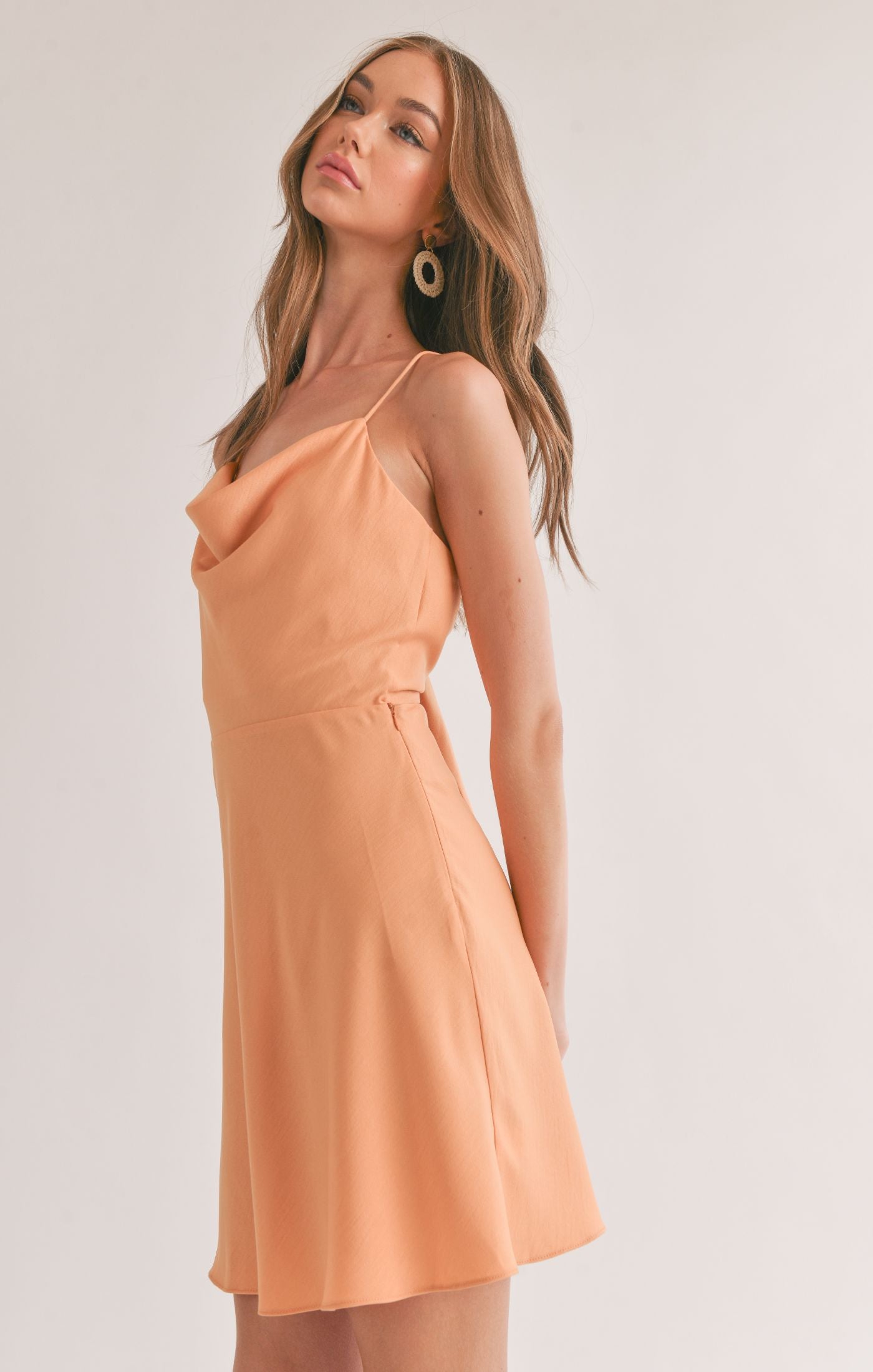 Sage the Label - Jess Cowl Tie Back Mini Dress - Gayle's Fashions