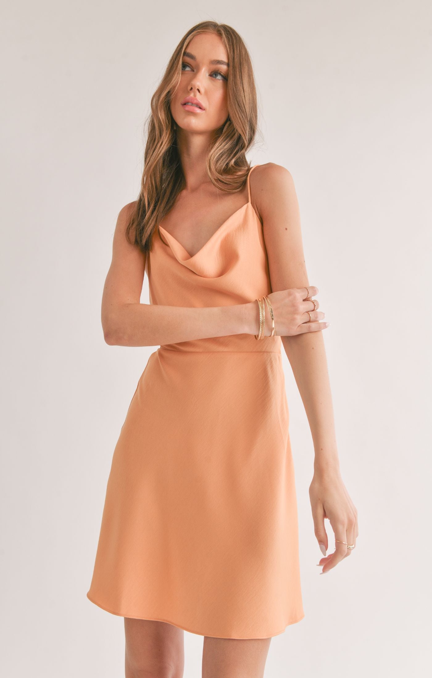 Sage the Label - Jess Cowl Tie Back Mini Dress - Gayle's Fashions