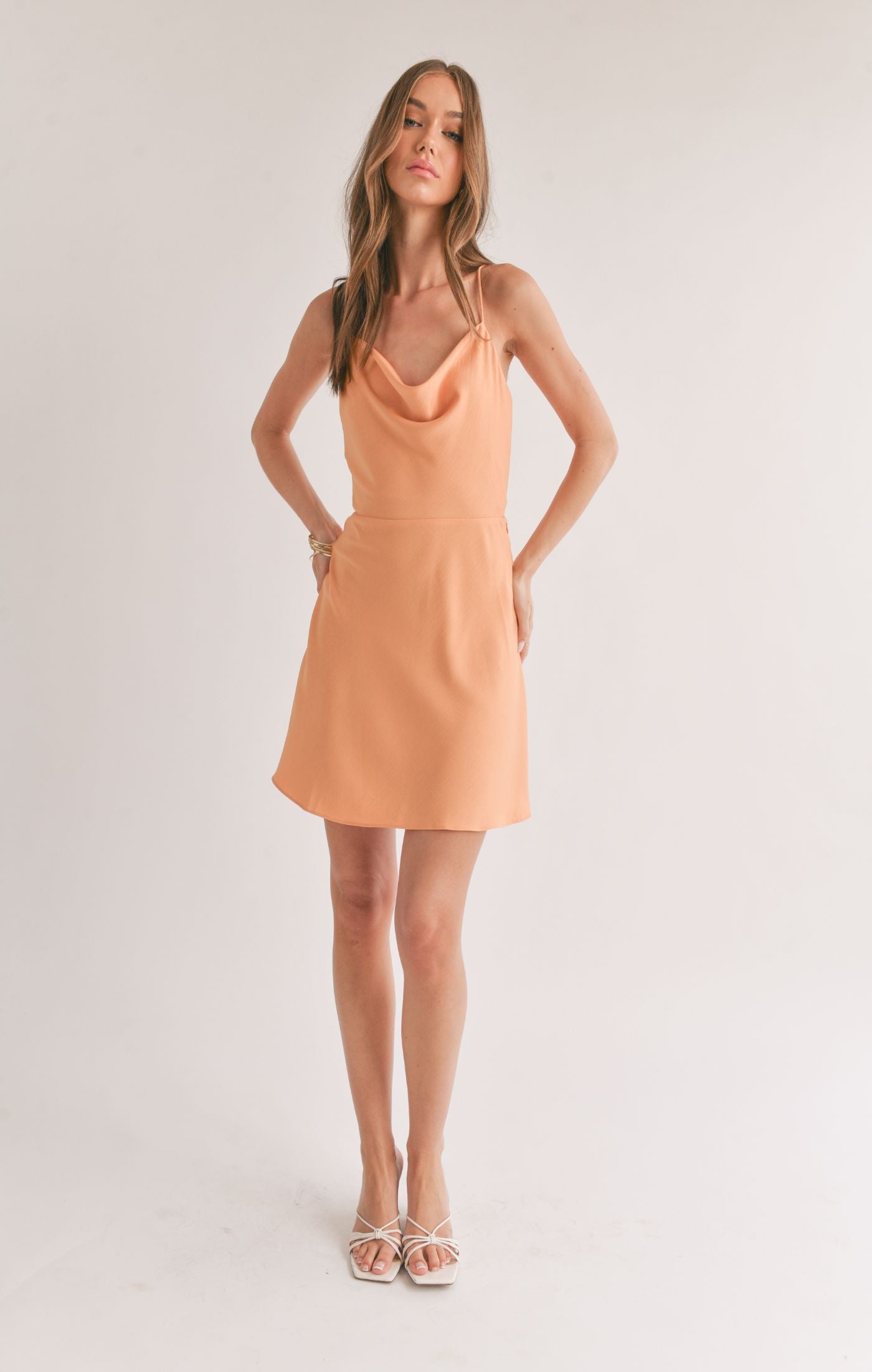 Sage the Label - Jess Cowl Tie Back Mini Dress - Gayle's Fashions