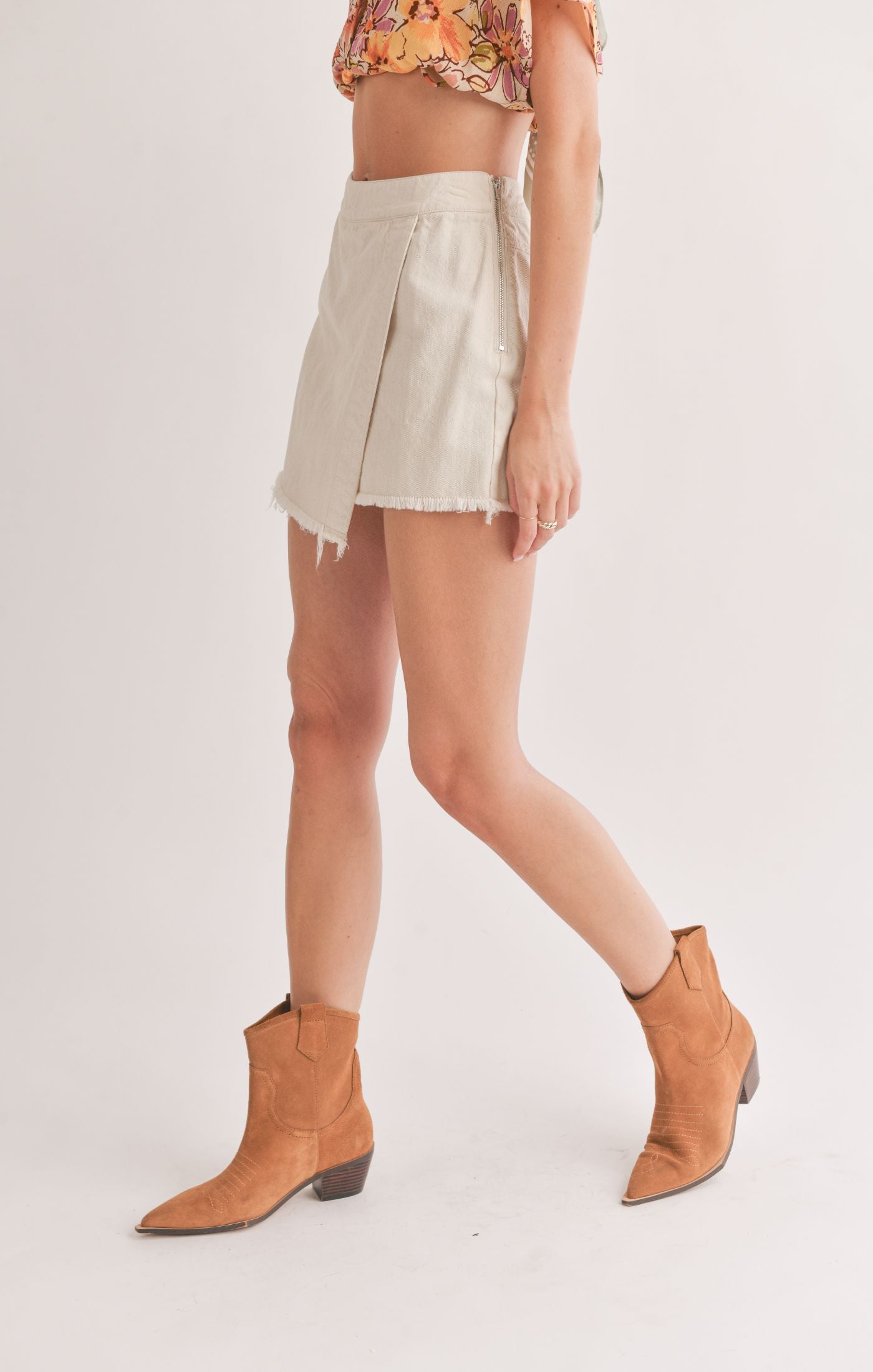 Sage the Label - Gia Asymmetrical Denim Short - Gayle's Fashions