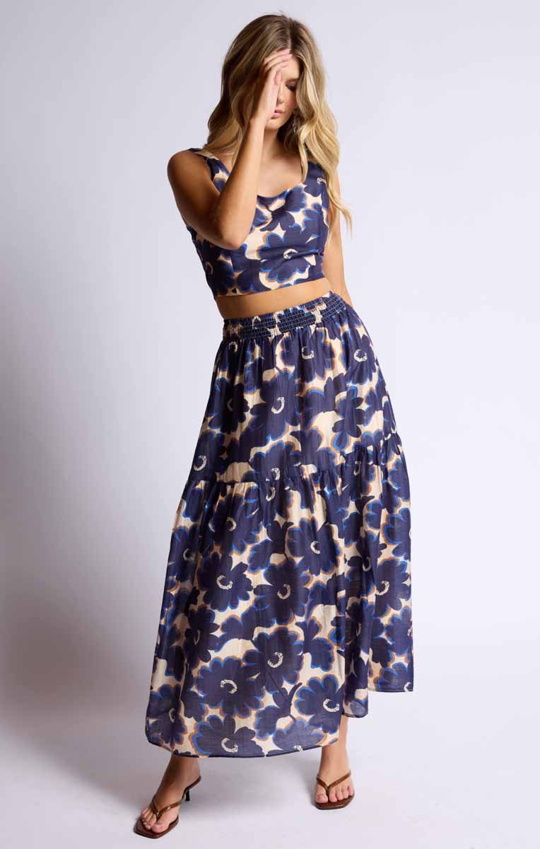 Sage the Label - Floral Square Neck Crop Top