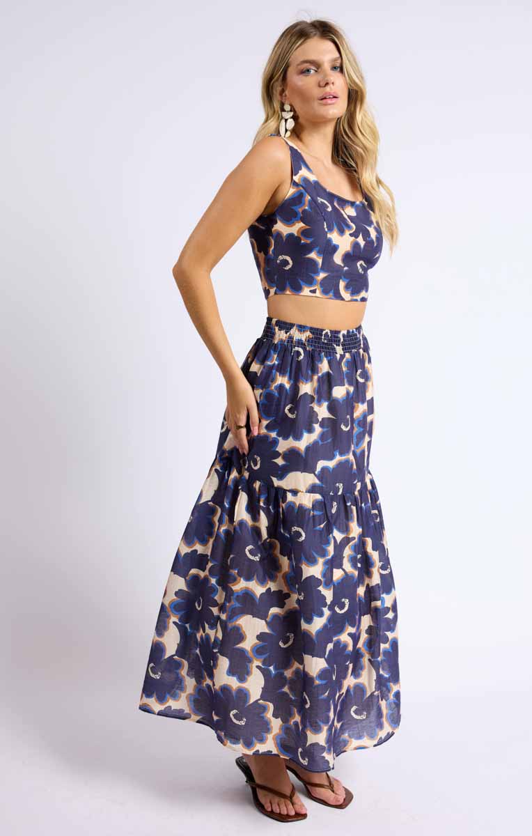 Sage the Label - Floral Square Neck Crop Top