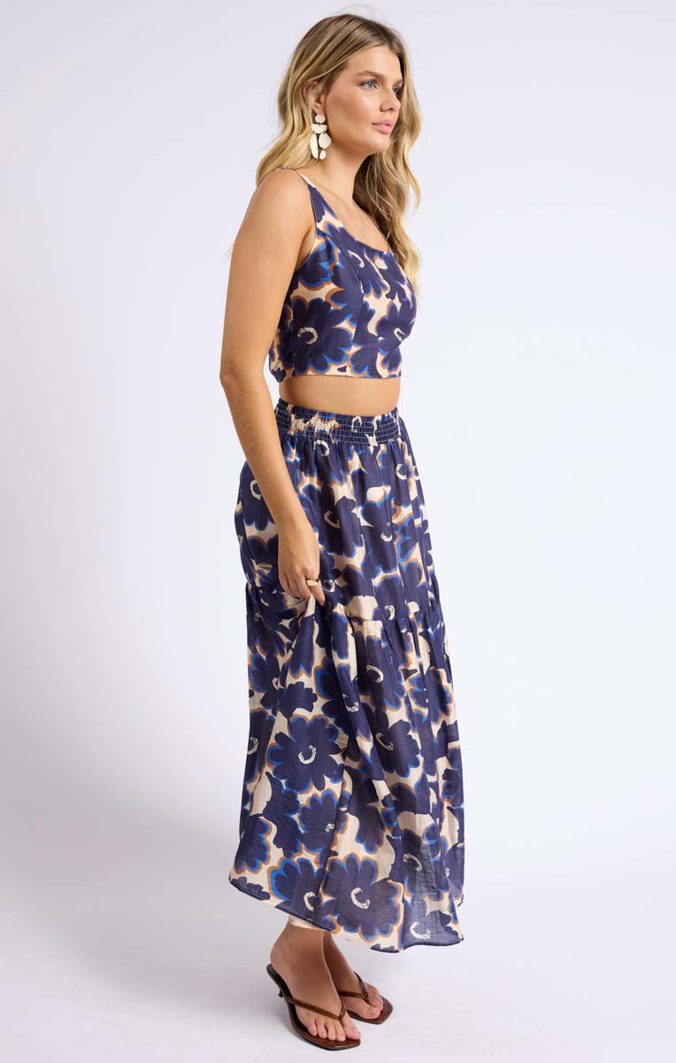 Sage the Label - Floral Square Neck Crop Top