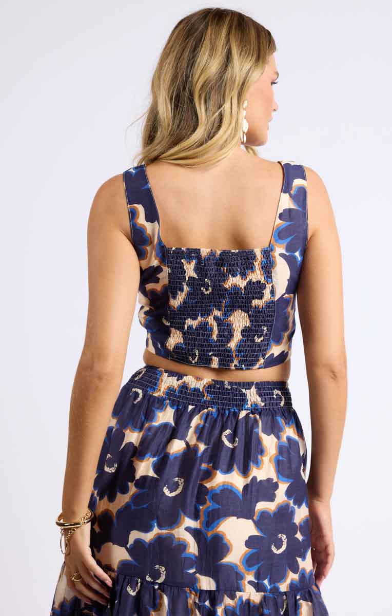 Sage the Label - Floral Square Neck Crop Top