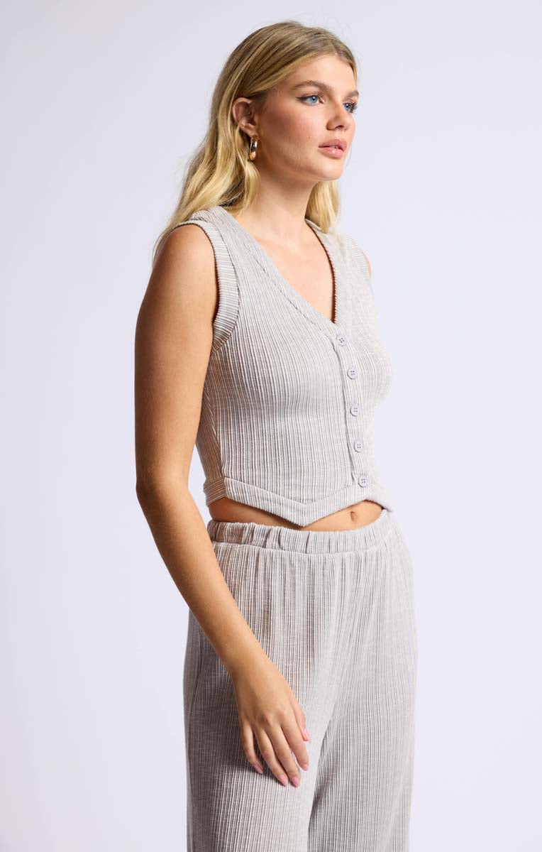 Sage the Label – Fresh Air Rib Knit Vest