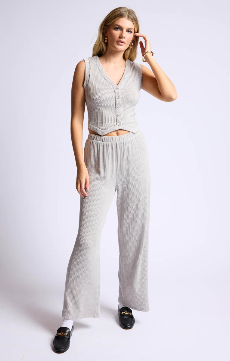 Sage the Label – Fresh Air Rib Knit Wide Leg Pants